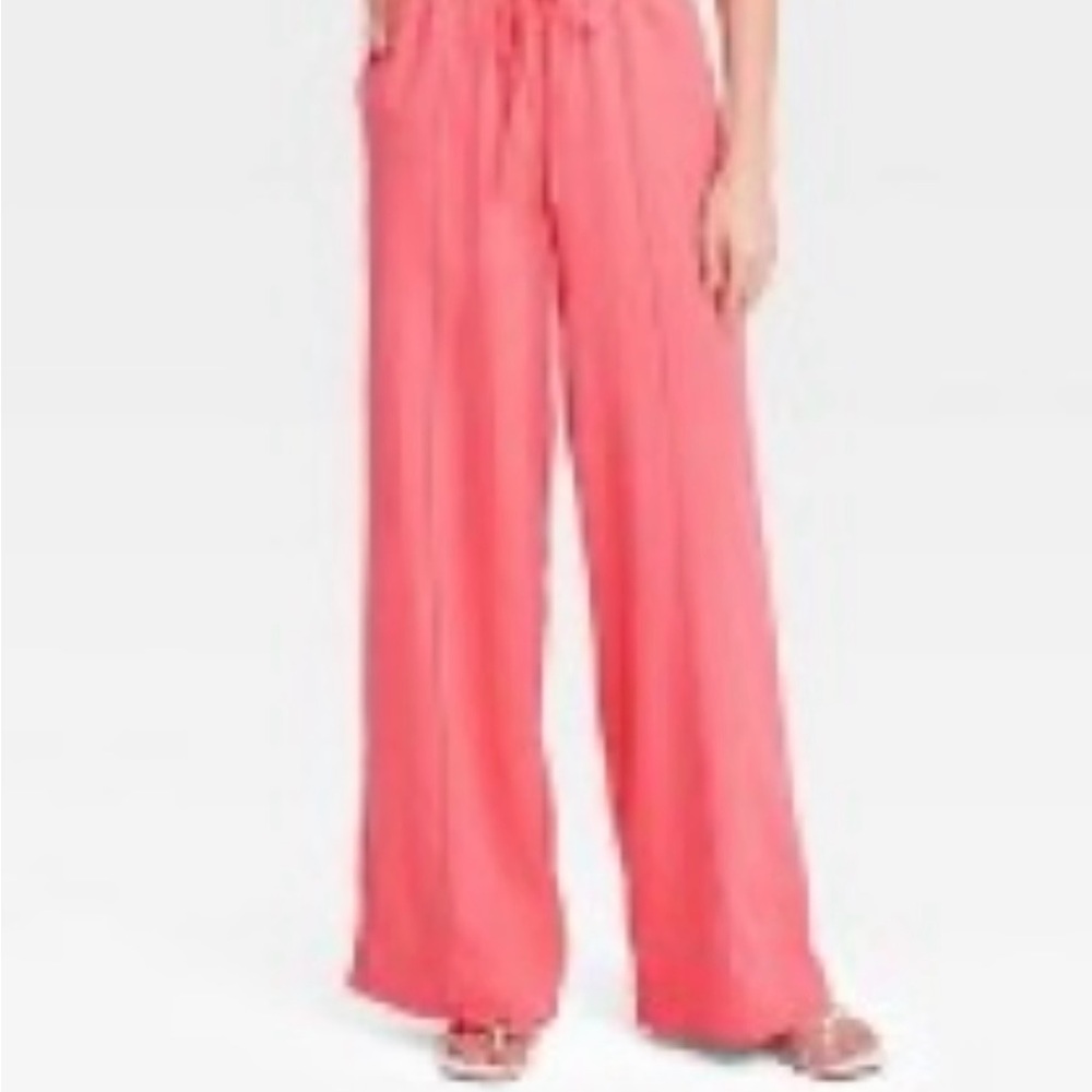 Women's Pink Wide-Leg Pants